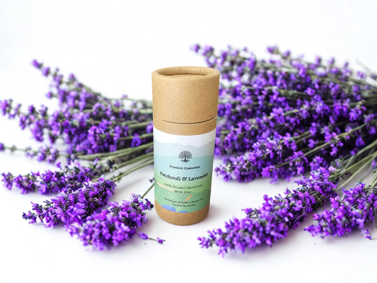 Natural Zinc Deodorant – Patchouli & Lavender